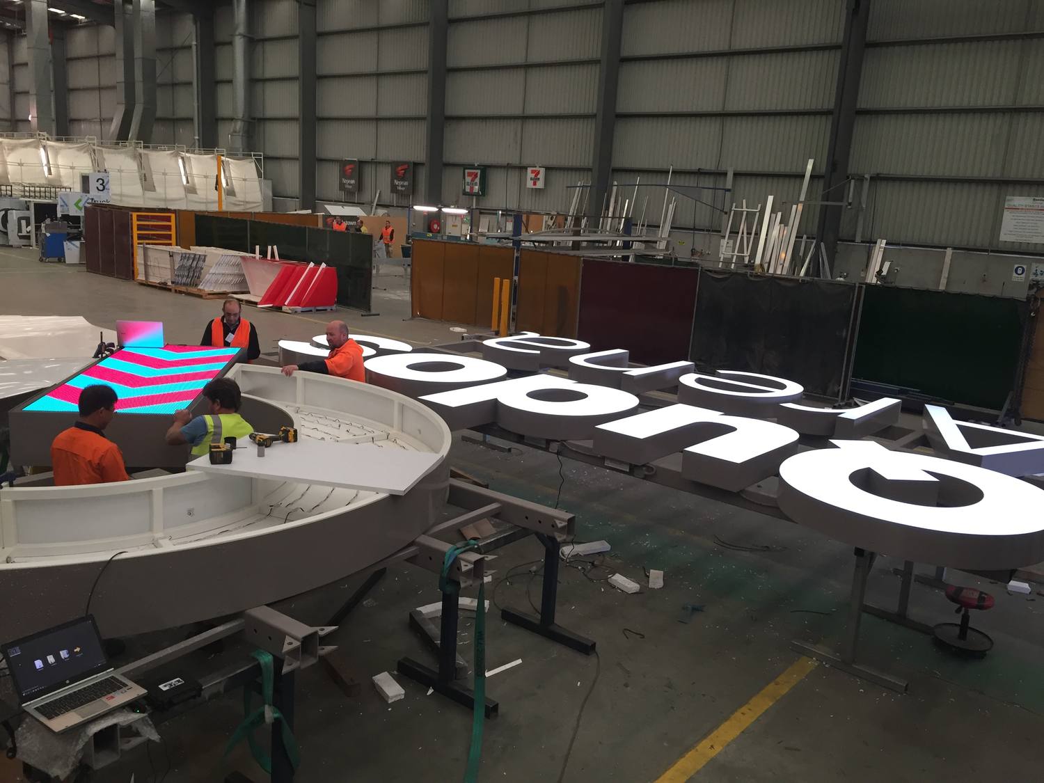 Signage in production
